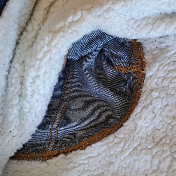 IDYLLWIND Myranda Lambert Sherpa Dark Wash Denim Jean Jacket - Picture 8 of 10